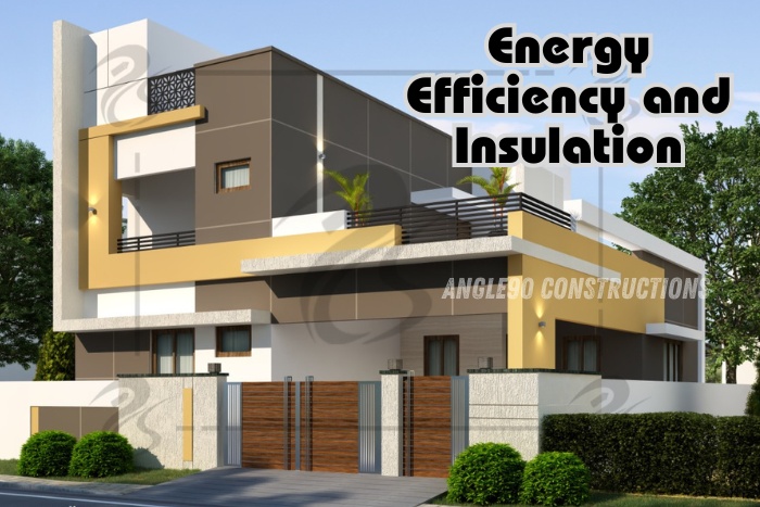 Modern energy-efficient home in Coimbatore designed by Angle90 Constructions, featuring advanced insulation and sustainable architecture for optimal energy savings