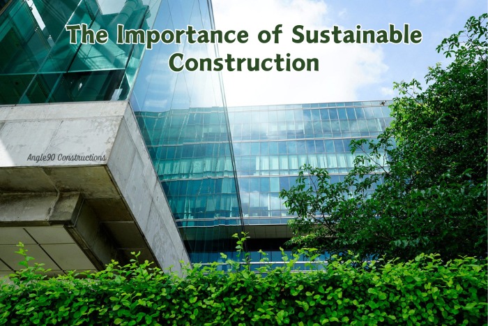 Angle90 Constructions in Coimbatore showcases the importance of sustainable construction, featuring modern buildings with green landscaping to emphasize eco-friendly building practices.