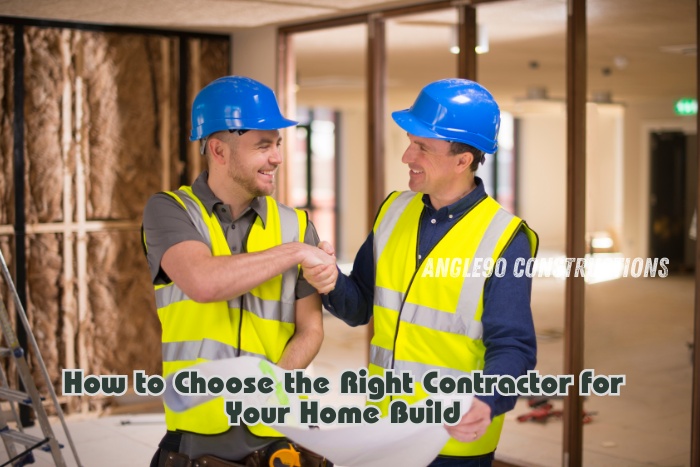 Two construction professionals shaking hands on a job site, signifying the importance of selecting a reliable contractor. Angle90 Constructions in Coimbatore offers trusted expertise for your home build projects