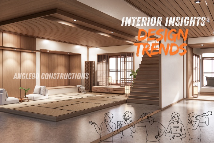 Explore the latest interior design trends with Angle90 Constructions in Coimbatore, featuring modern minimalist spaces with wooden accents and serene layouts