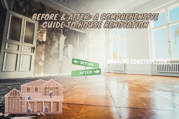 Before & After: A Comprehensive Guide to House Renovation by Angle90 Constructions in Coimbatore. Transform your home with our expert renovation services and see stunning before and after results