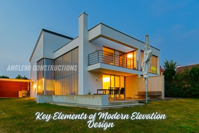 Discover the key elements of modern elevation design with Angle90 Constructions in Coimbatore. Elevate your home's exterior with our expert solutions