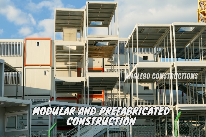 Modular and prefabricated construction techniques showcased by Angle90 Constructions in Coimbatore, highlighting efficient and sustainable building practices. Revolutionize your project with modern, time-saving construction solutions