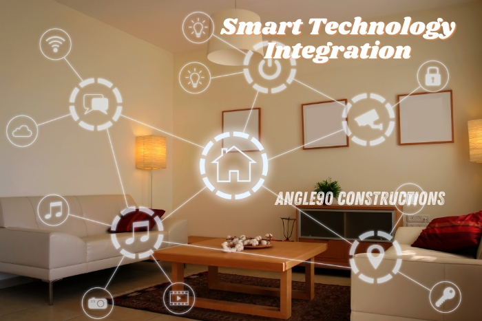 Angle90 Constructions in Coimbatore seamlessly integrates smart technology into home designs, enhancing modern living with automated security, lighting, and entertainment systems for a smarter, connected lifestyle