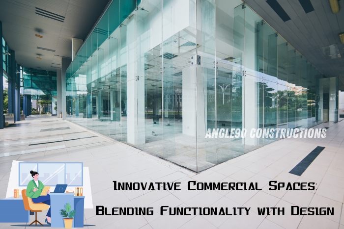 Innovative commercial space design by Angle90 Constructions in Coimbatore, expertly blending functionality with modern aesthetics to create versatile and efficient business environments