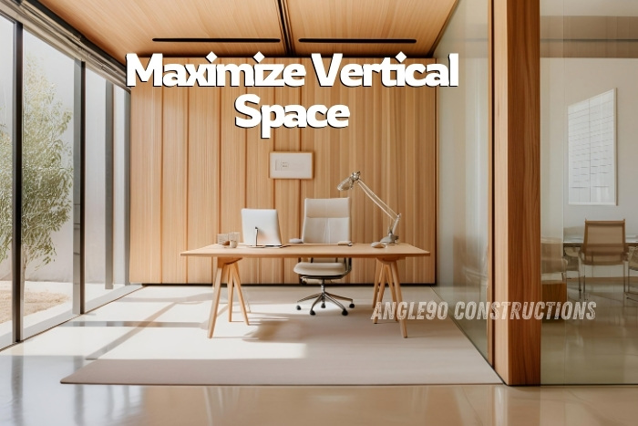Maximize vertical space with modern interior designs by Angle90 Constructions in Coimbatore Expert Construction Company