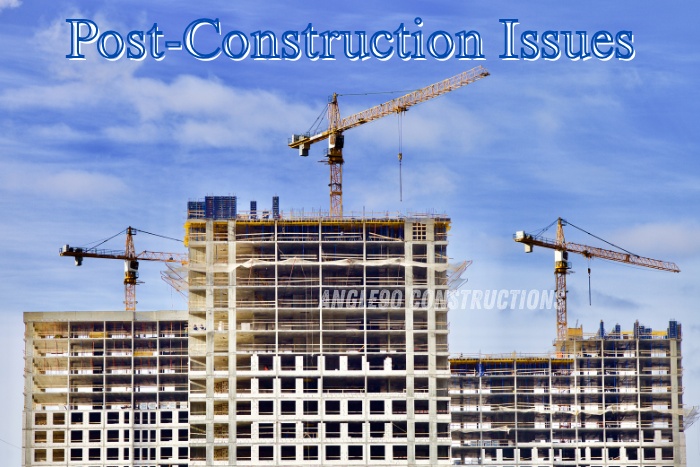 High-rise building under final construction phase representing post-construction issues managed by Angle90 Constructions