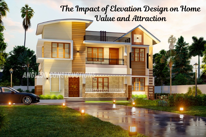 Stylish architecture and lighting, crafted by Angle90 Constructions in Coimbatore to boost property value and visual appeal
